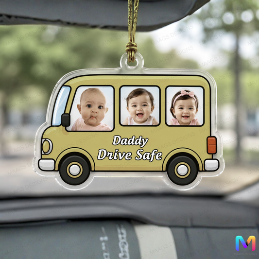 Personalized Acrylic Photo Car Hanging Baby Safe III