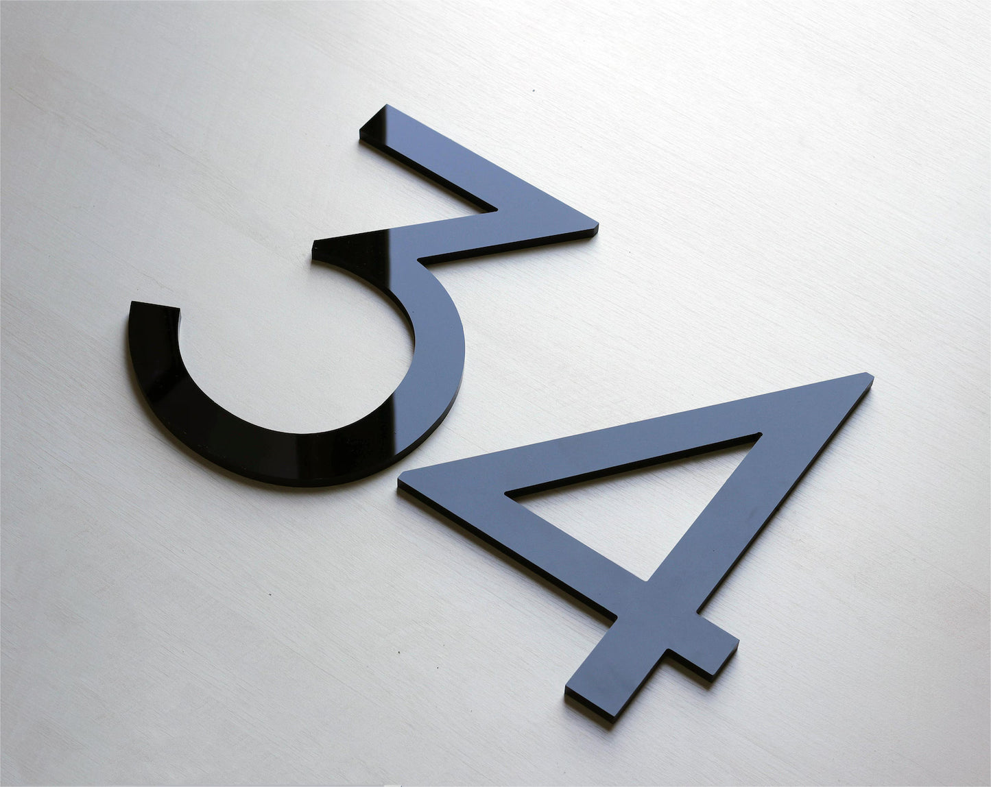 Modern House Numbers - Black (Acrylic), Acrylic Letters for Wall