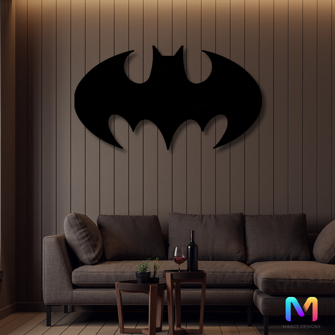 Midnight Vigil II - Batman Symbol Wall Decor (Acrylic) | Superhero Wall Decor