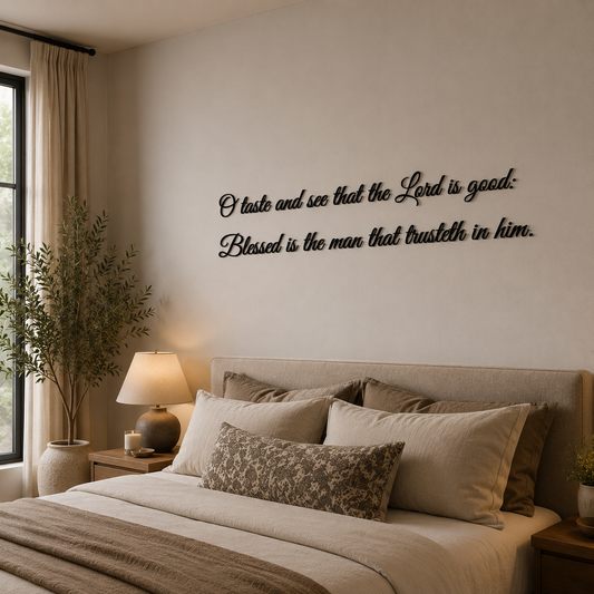 Jeremiah 17:7 Quote - Acrylic Sign Home Decor, Wall Decor In two-line Acrylic: Glossy Black