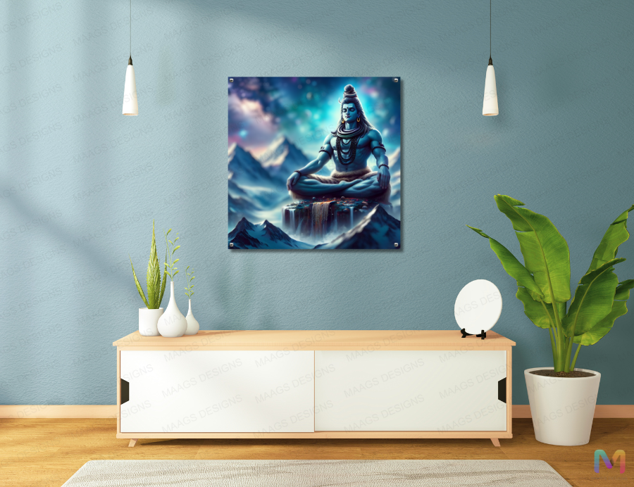 Maags Designs: Lord Shiva - Meditation (Premium Acrylic Wall Poster)