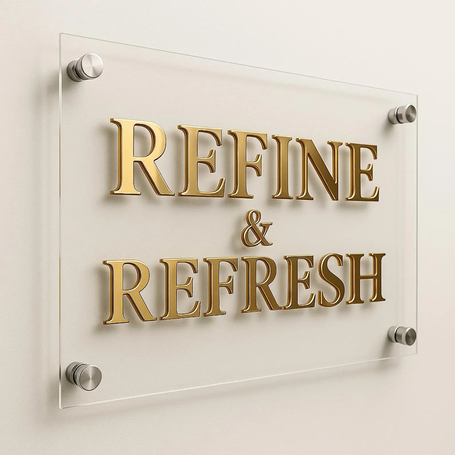 Raised Letter Name Plate for Office (Acrylic)