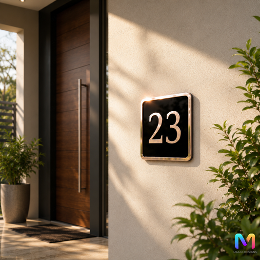 Aureus House Number Plate in Acrylic