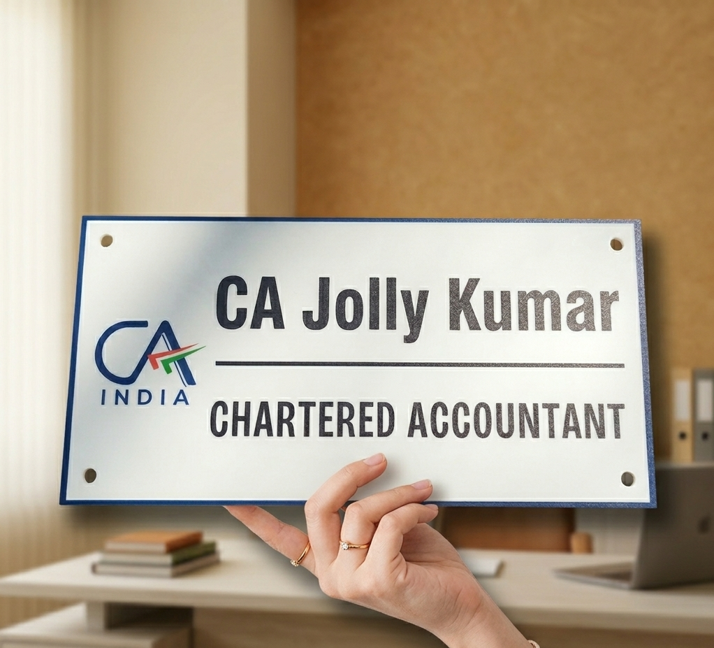 Executive Collection - CA Logo Name Plate | Chartered Accoutant Wall Mounted Name Plate