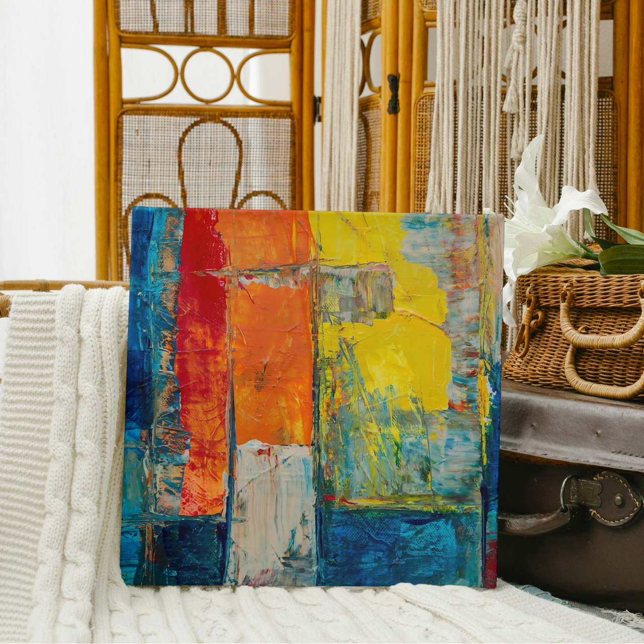 Color Fusion - Abstract Expression (Printed Canvas Wall Art) | Gallery Wall Decor