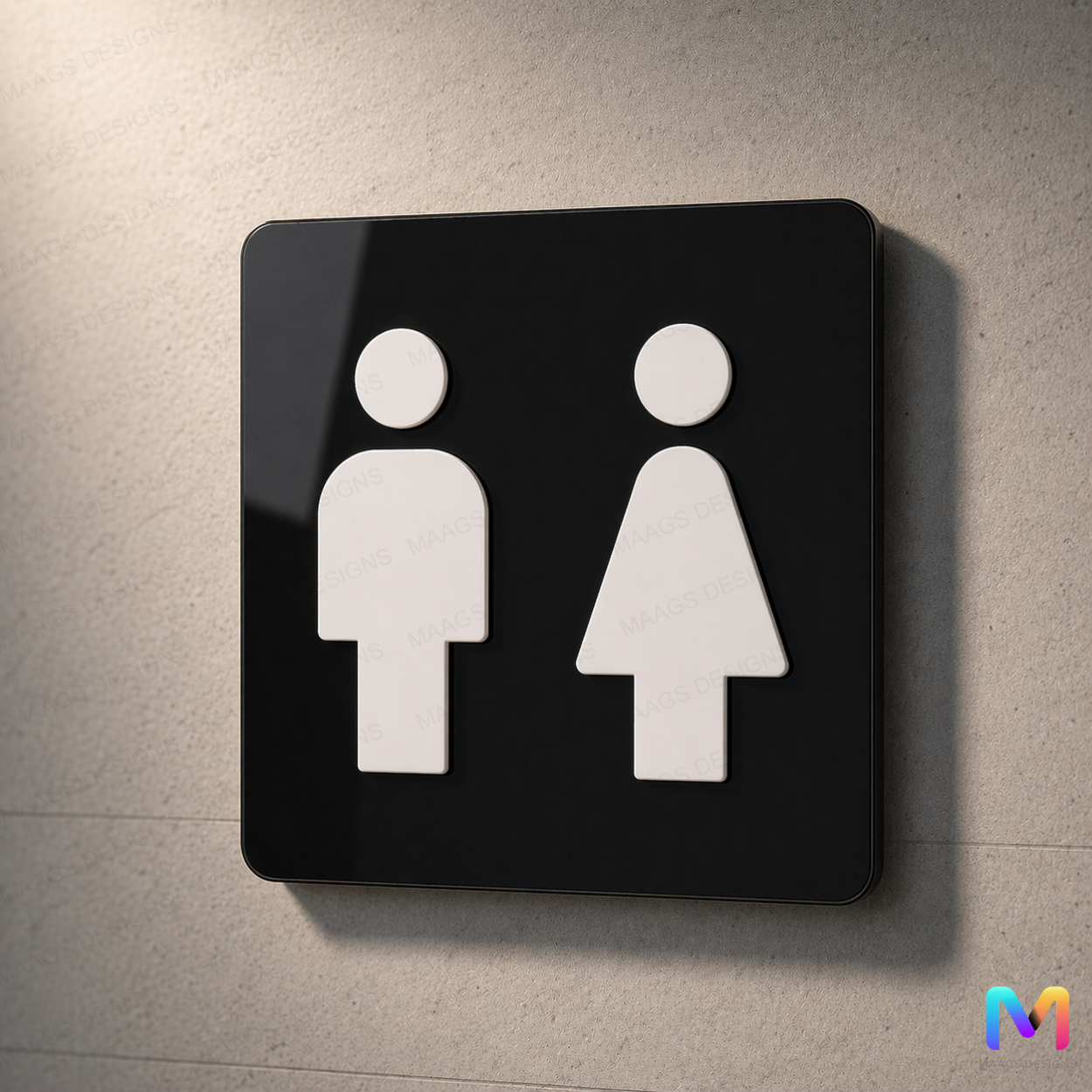 Raised Restroom Signages in Acrylic