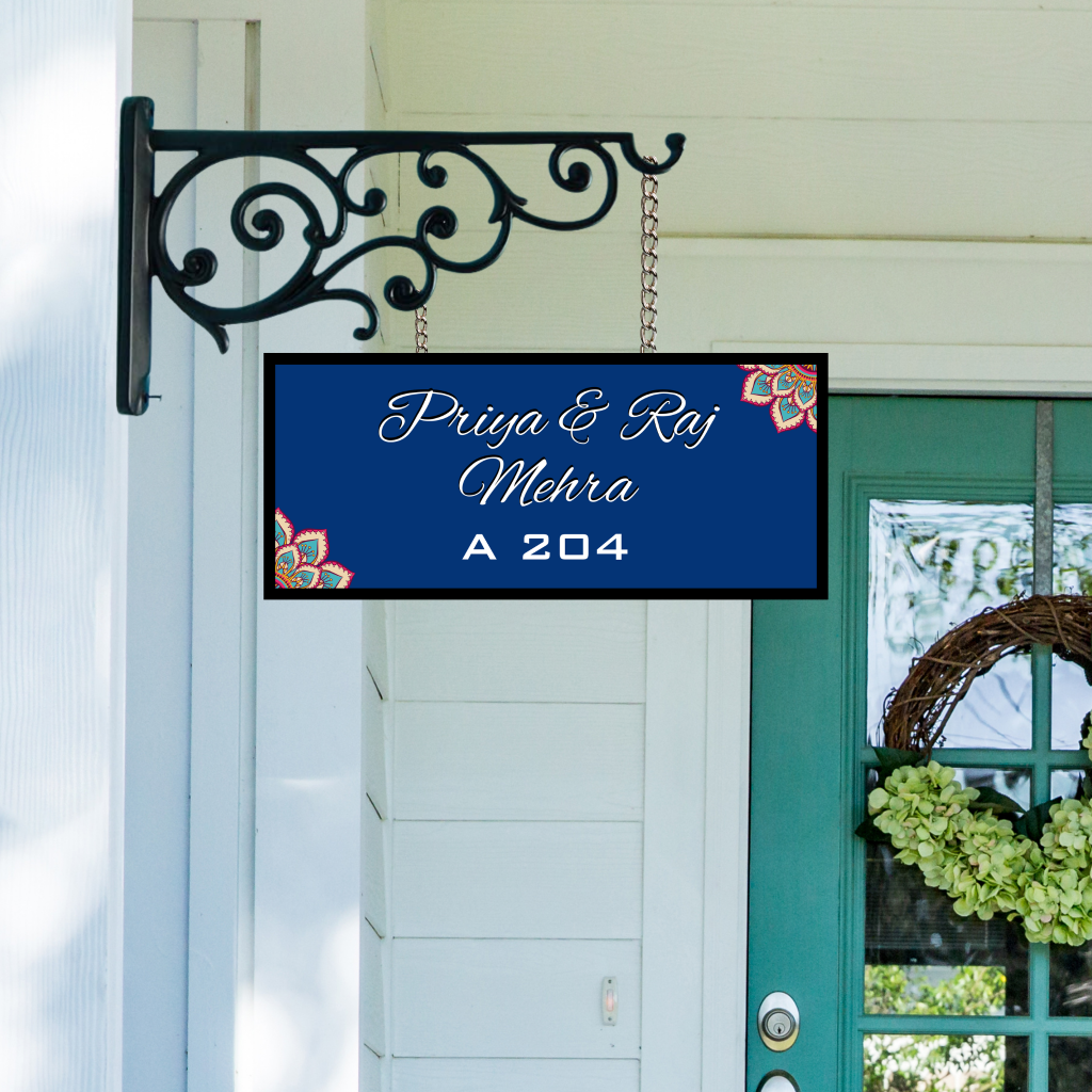 Ethereal Collection - Mandala Elegance - Hanging Name Plate For Home