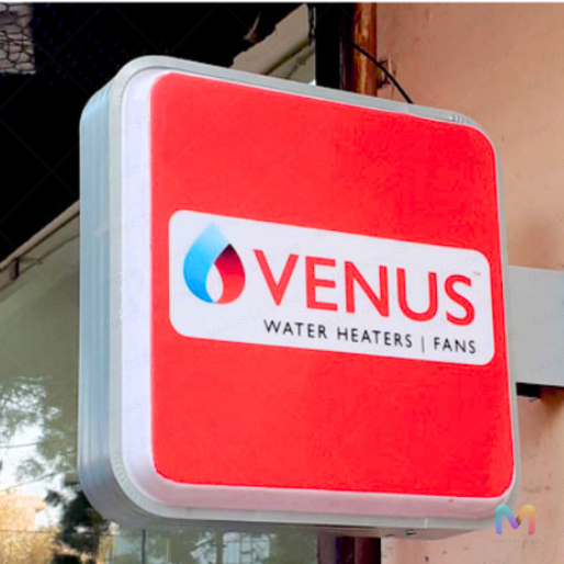 Lollipop Signage Square (Acrylic), Acrylic LED Lollipop, Lollipop Flange Board Square