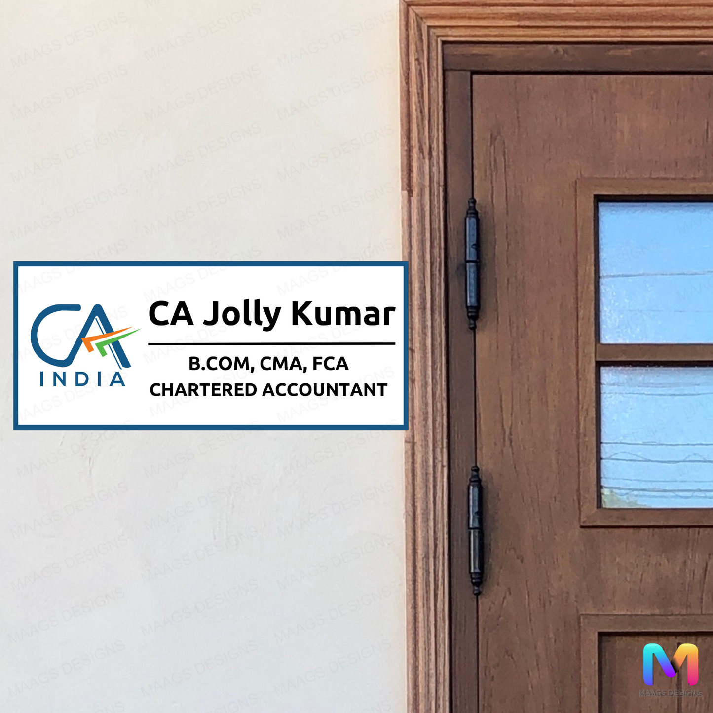 Executive Collection - CA Logo Name Plate | Chartered Accoutant Wall Mounted Name Plate