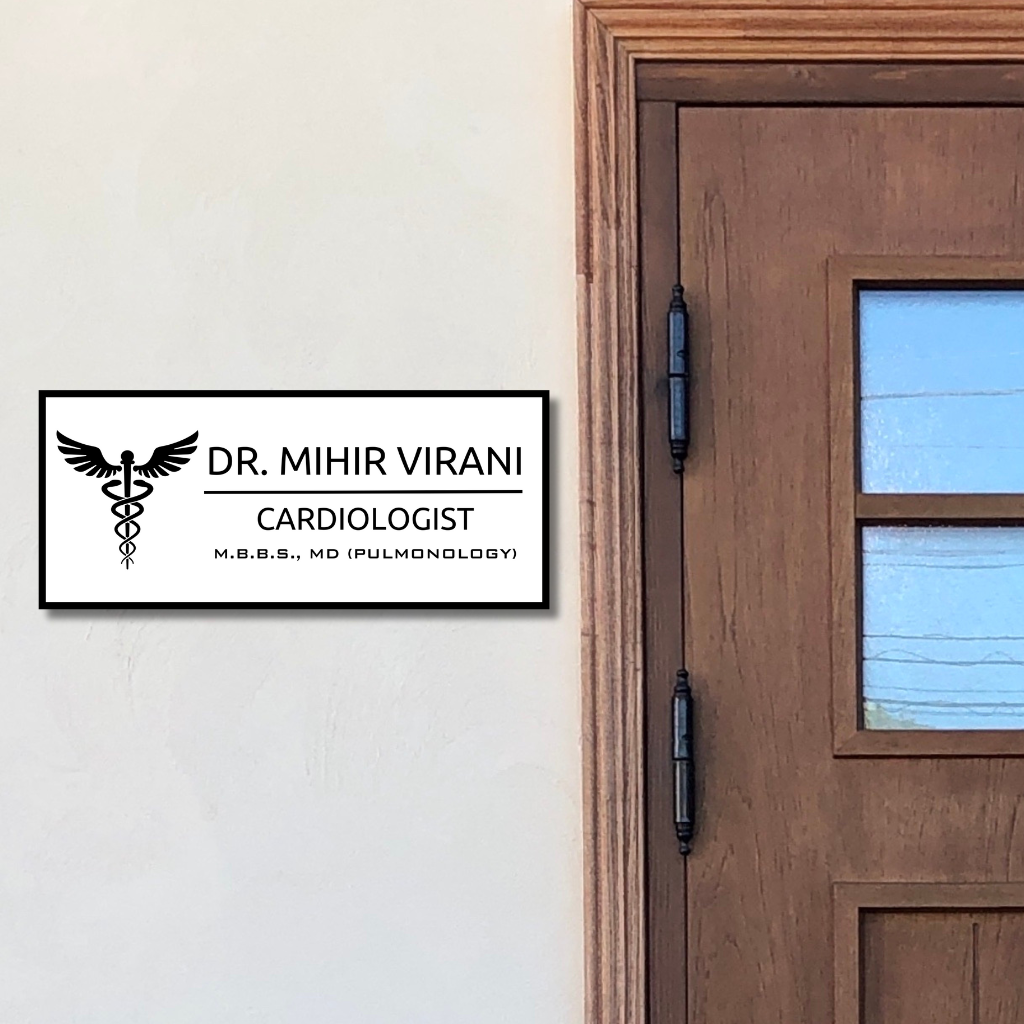 Executive Impressions Collection - Elegance - Doctors Name Plate | Wall Mounted Name Plate