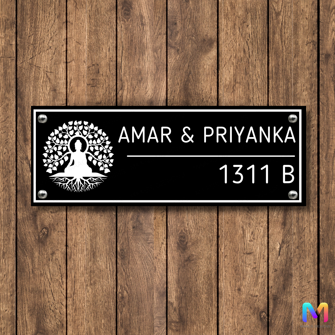 Ethnic Collection - Buddha the Awakened (Acrylic) | Premium Name Plates for Homes