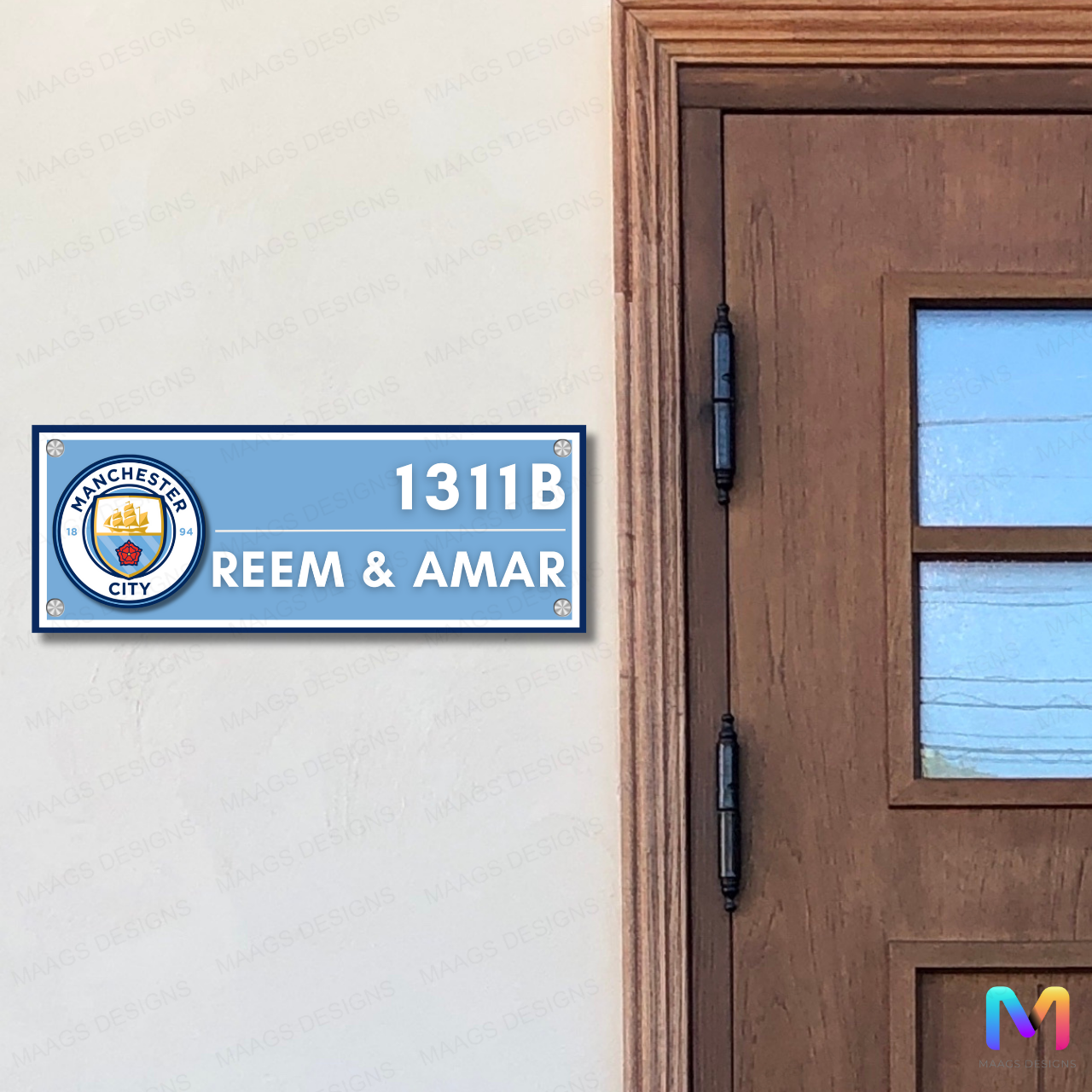 Sports Collection - Manchester City Name Plate | Premium Custom Name Plate for Home