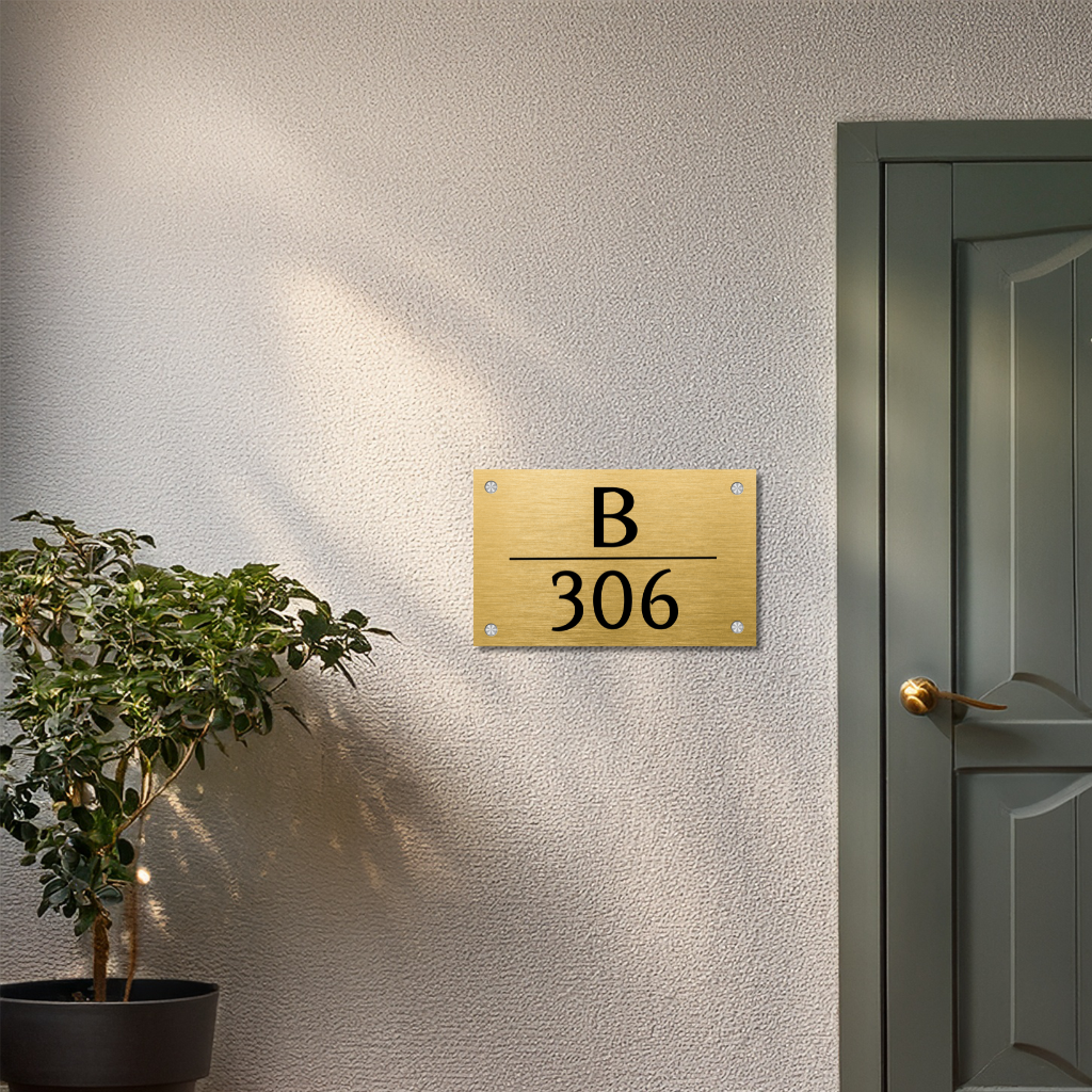 House Number Plate (Stainless Steel)