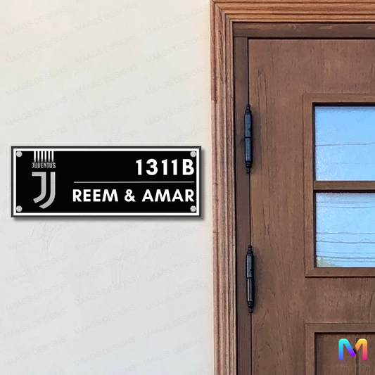 Sports Collection - Juventus Name Plate | Premium Custom Name Plate for Home
