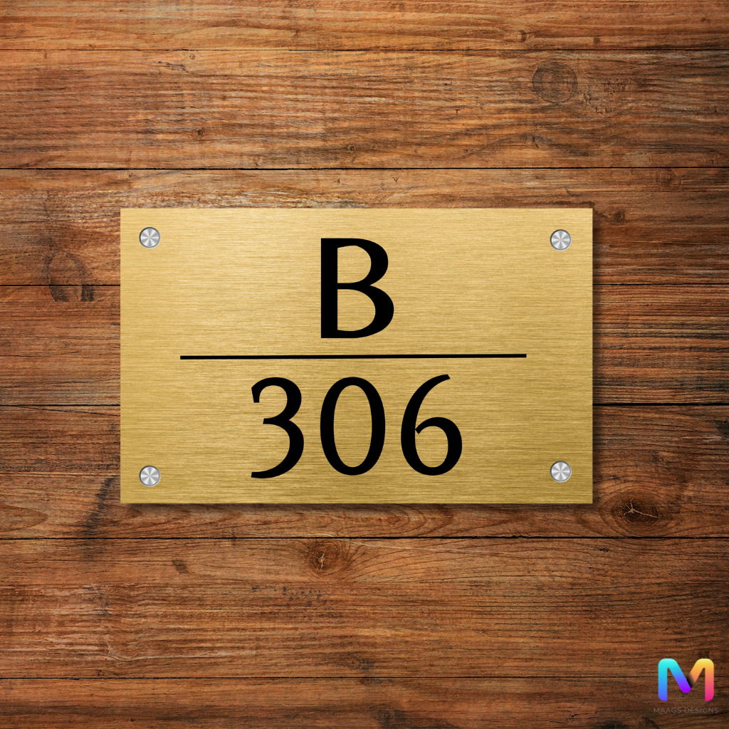 House Number Plate (Stainless Steel)