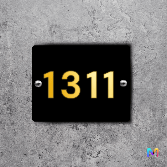 Elegant Numbers - Number Plate | 3D Number Plate - Premium Name Plate For Home and Office