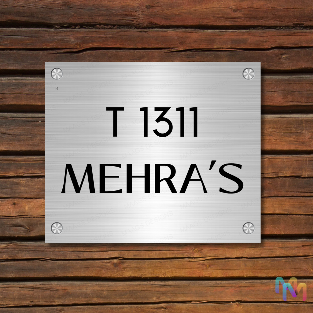 Family Legacy Name Plate (Stainless Steel) | Premium Metal Name Plate for Home