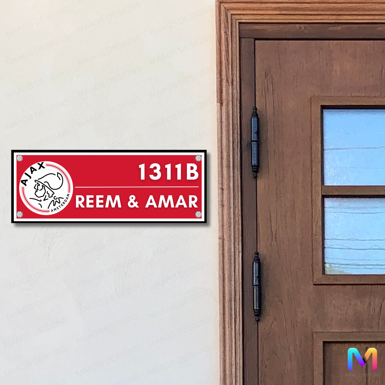 Sports Collection - Ajax FC Name Plate | Premium Custom Football Name Plate for Home