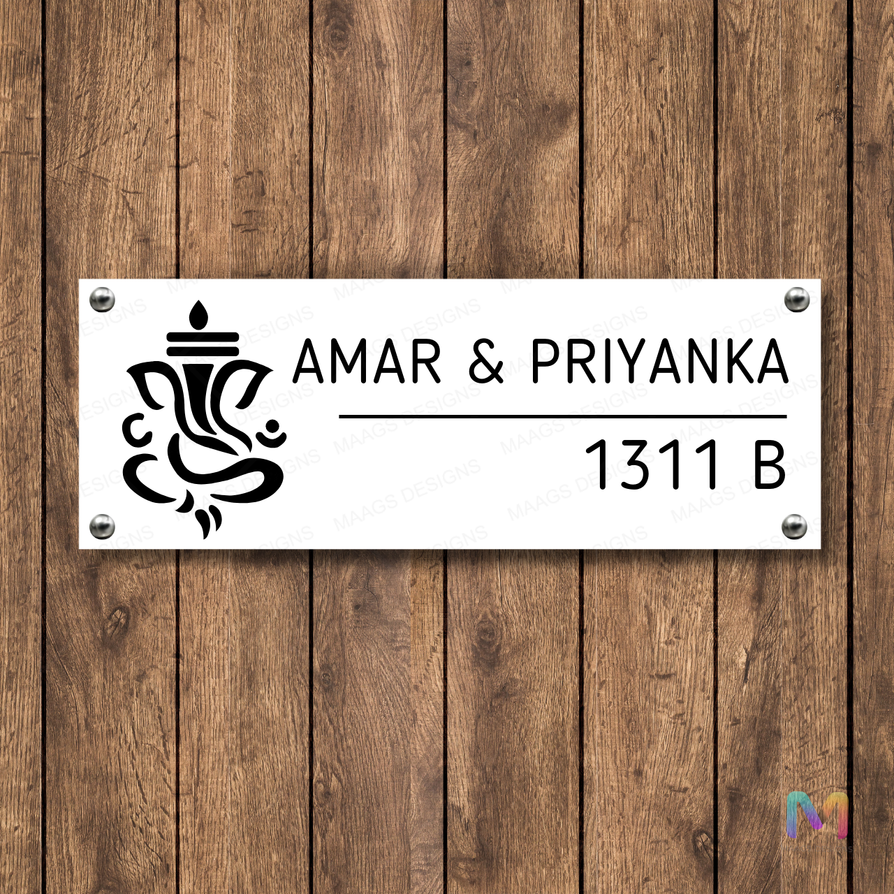Ethnic Collection - Blessings of Ganesha Ji | Lord Ganesh (Acrylic) | Premium Custom Name Plates for Homes