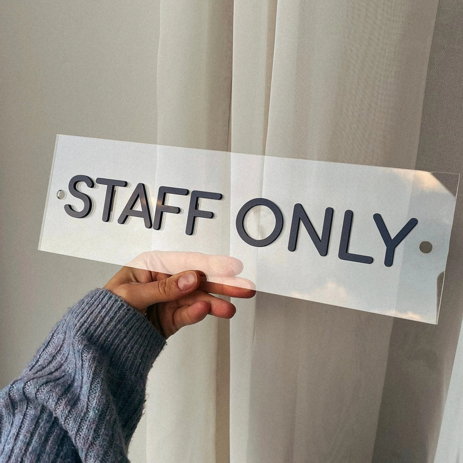 Crystal Clear Name Plate, Raised Letter Name Plate for Homes