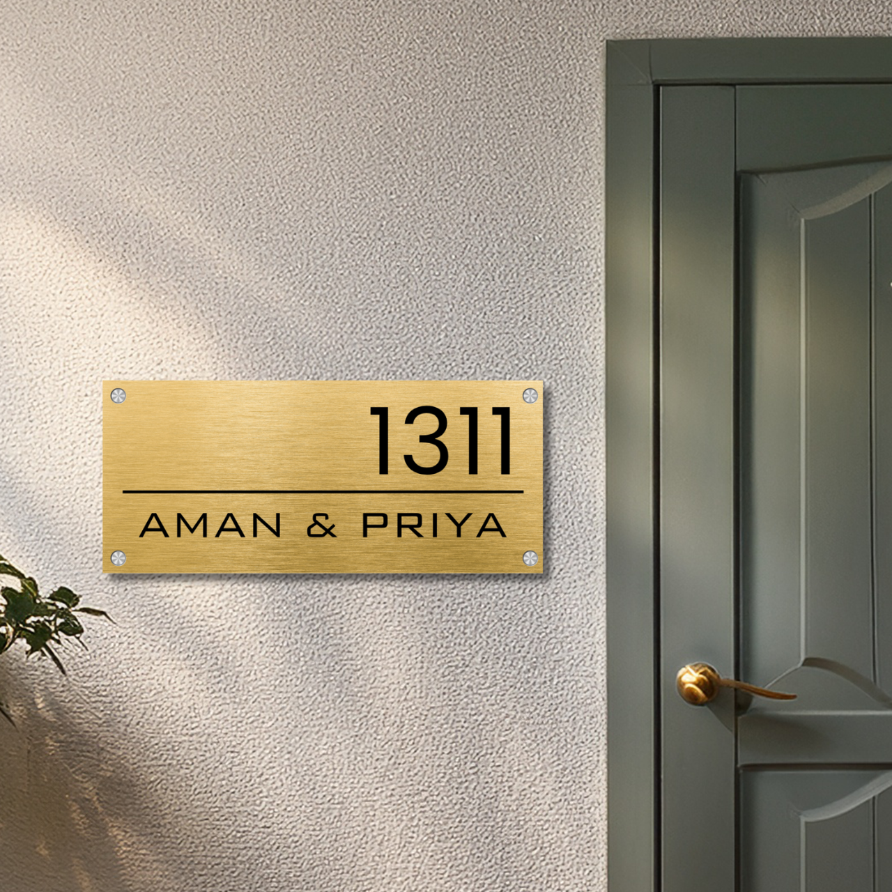 Simply Steel - House Name Plate (Steel) | Premium Custom Name Plate for Home