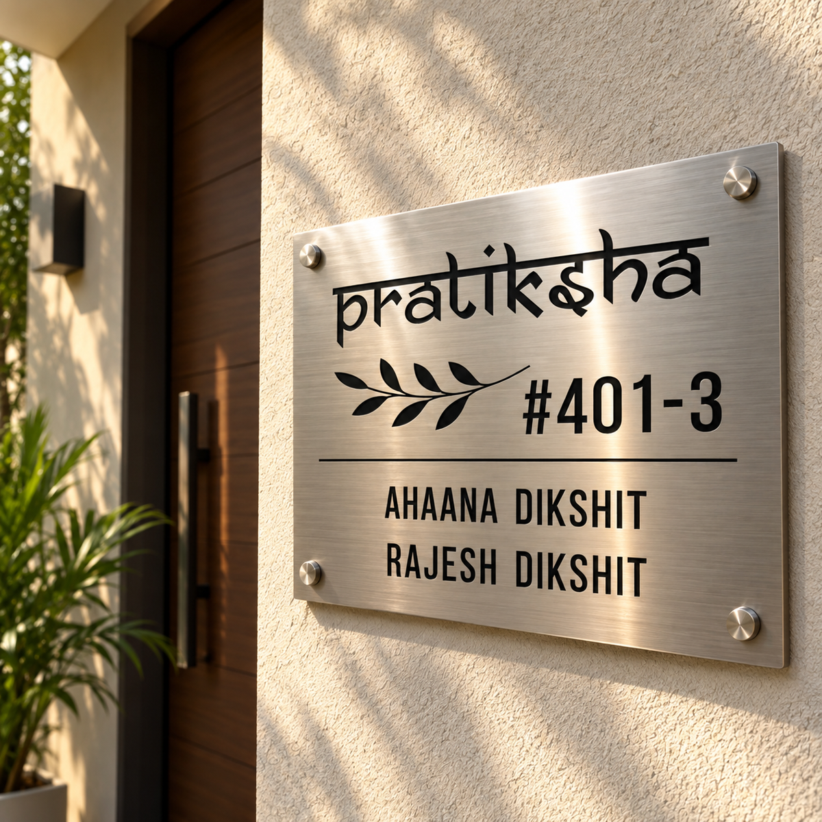 Heritage House Name Plate (Steel) Stainless Steel 18 x 18 inches Stainless Steel: Natural