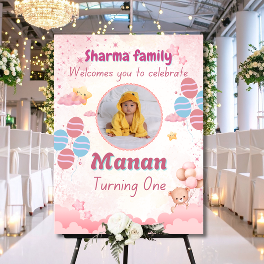 Birthday Welcome Banner - B16 | Chalkboard Banner | Easel Banner
