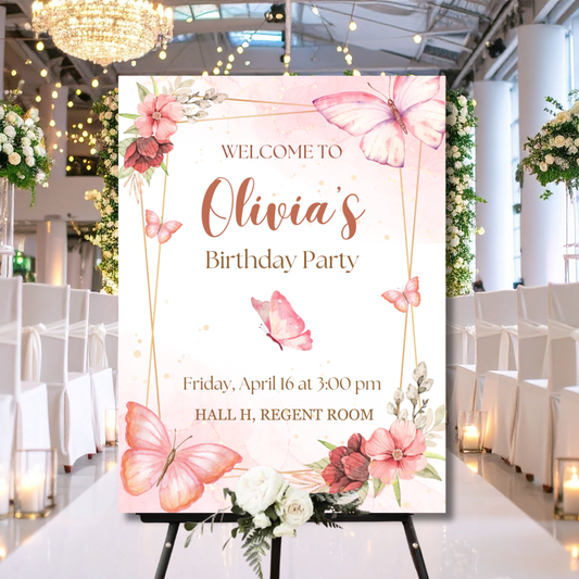 Birthday Welcome Banner - B12 | Chalkboard Banner | Easel Banner
