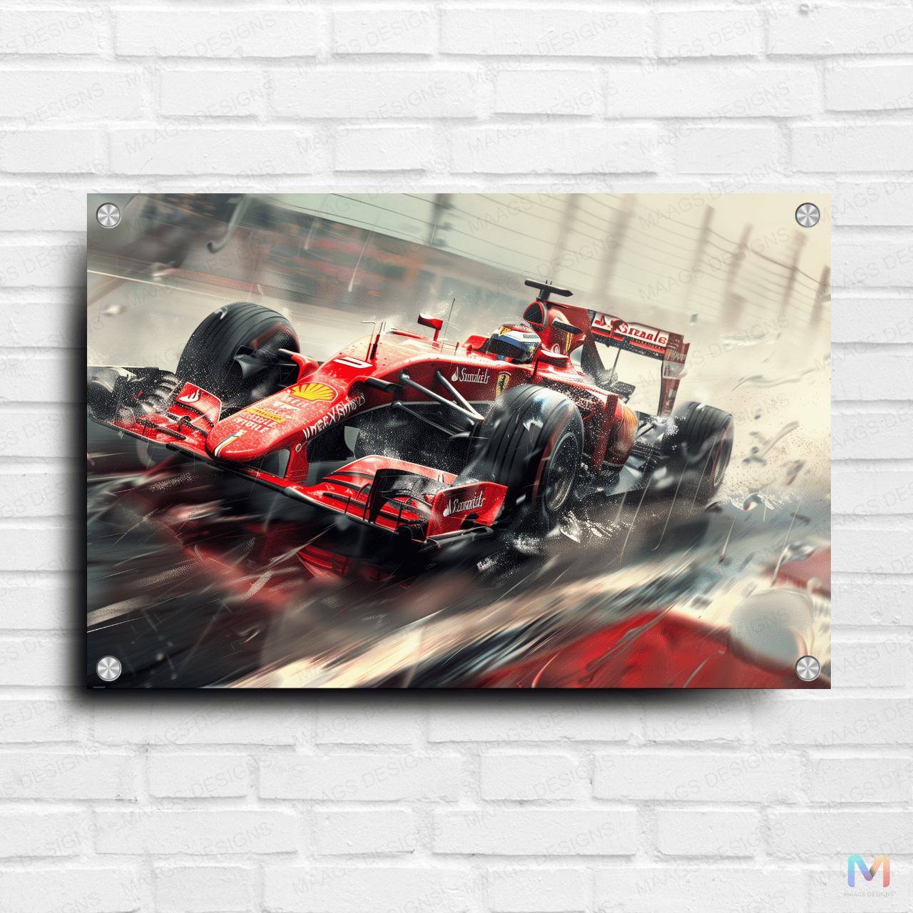 Formula 1 canvas wall art Car racing art F1 Pit Stop canvas wall decor Racing car gift Formula 2024 1