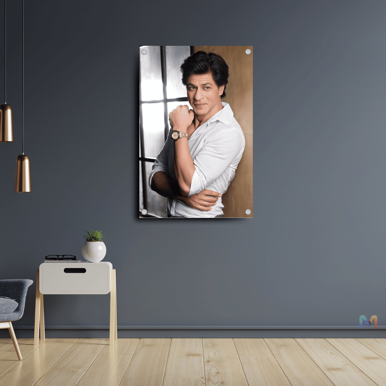 Maags Designs: Shahrukh Khan: King of Bollywood (Premium Acrylic Wall Poster)