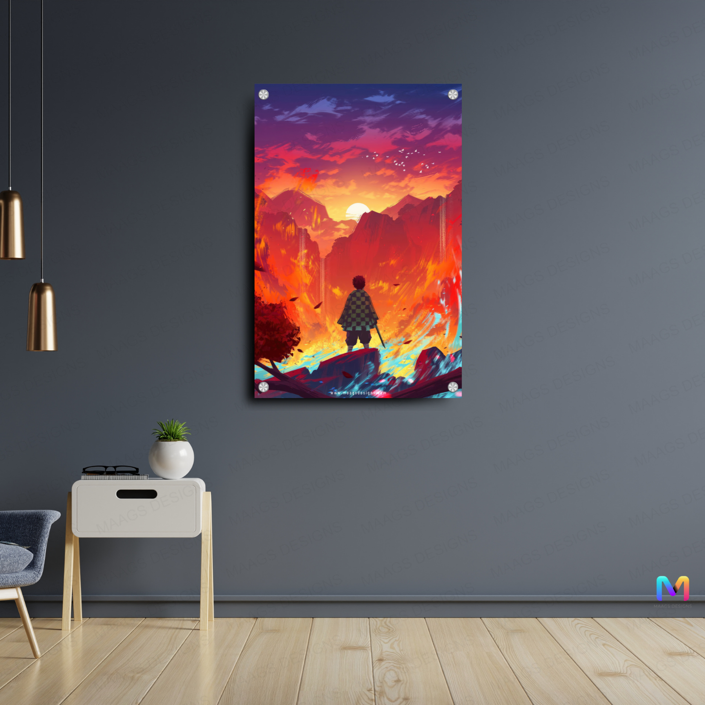 Maags Designs: Demon Slayer - Tanjiro Kamado (Acrylic Wall Poster)