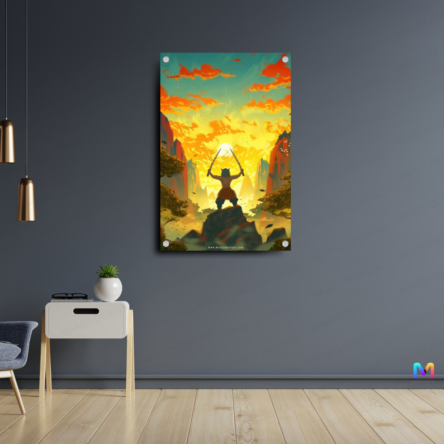 Maags Designs: Demon Slayer - Inosuke (Acrylic Wall Poster)