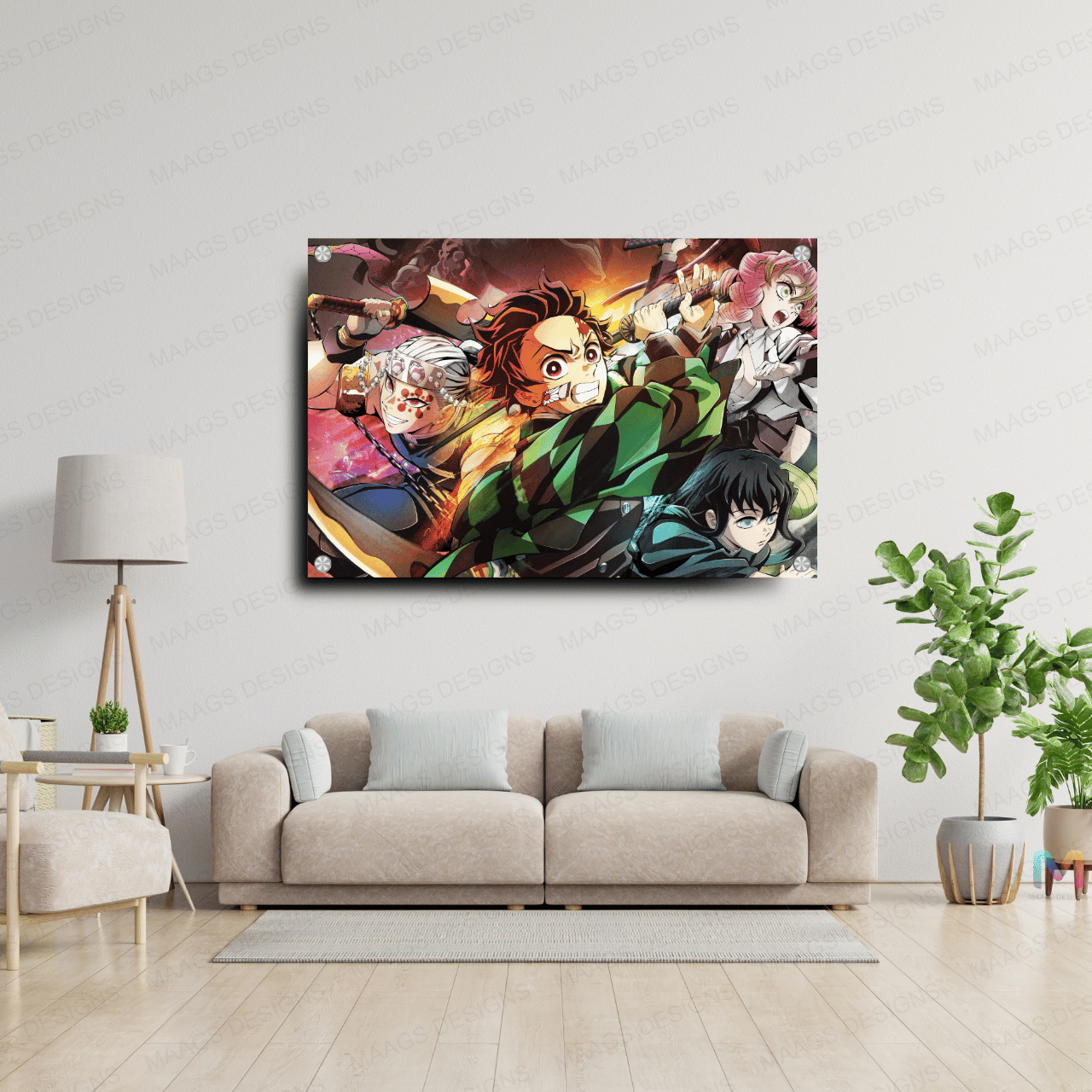Maags Designs: Demon Slayer - To The Swordsmith Village (Premium Acrylic Wall Poster)