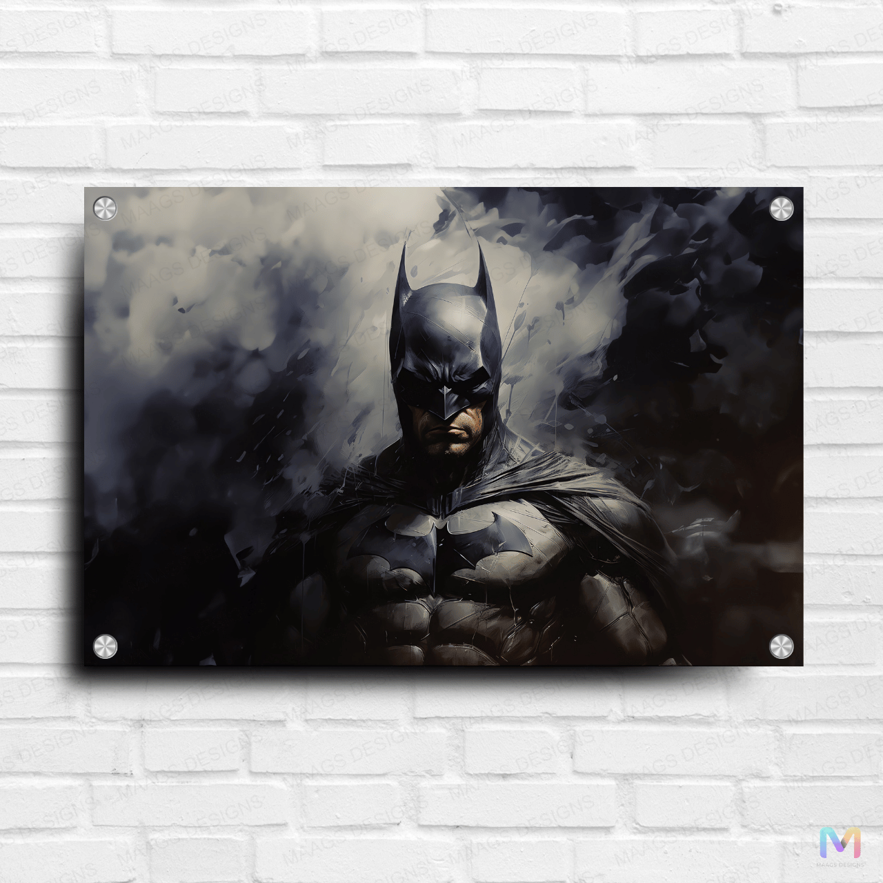 Batman - Knight in the Dark Sketch (Premium Acrylic Wall Poster)