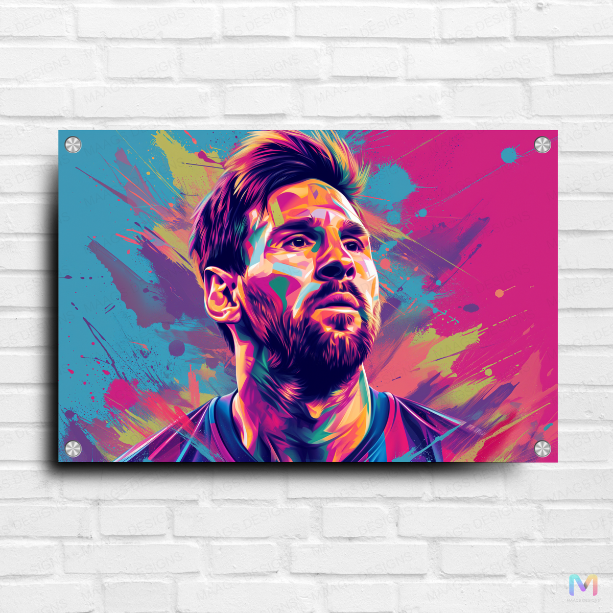 Lionel Messi Art - Football - Premium Wall Art