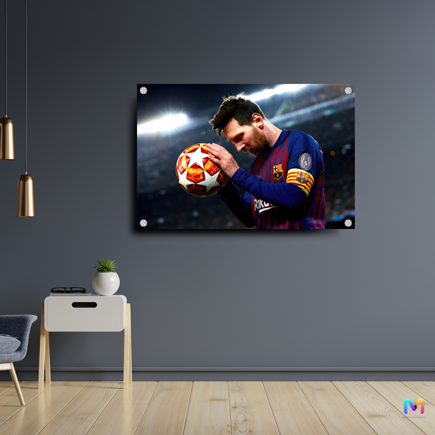 Lionel Messi Fan - Football - Premium Wall Art