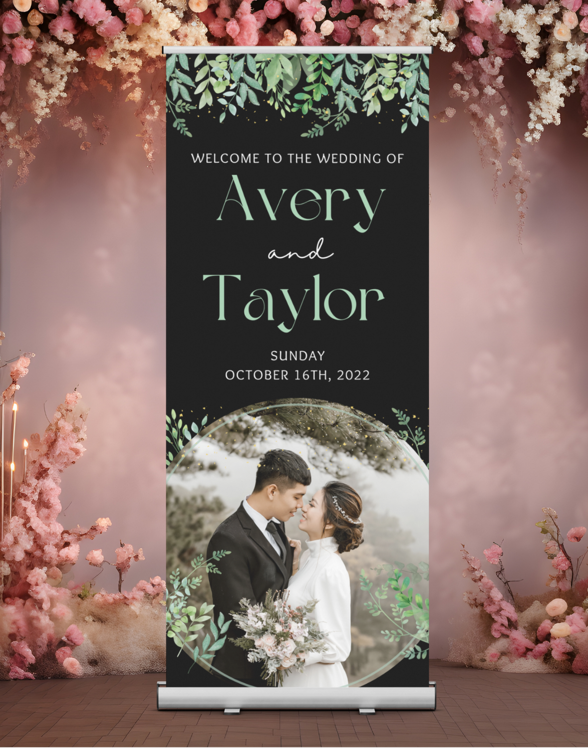 Wedding Banner Standee (with Stand) - Design #68 | Wedding Banner, Celebration Banner, Event Banner, Party Banner