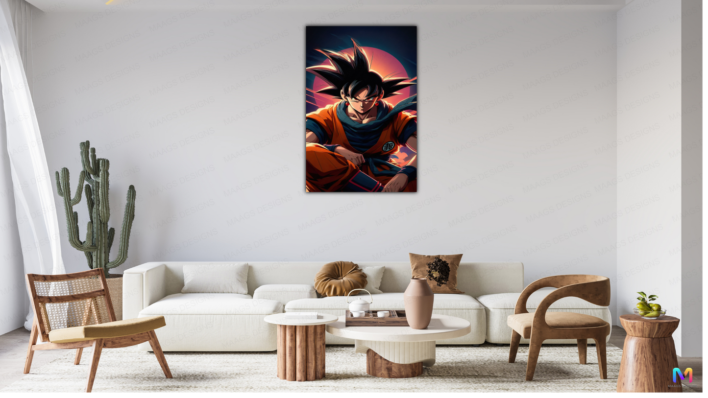 Goku - Sitting Down - Dragonball Z (Premium Acrylic Wall Poster)