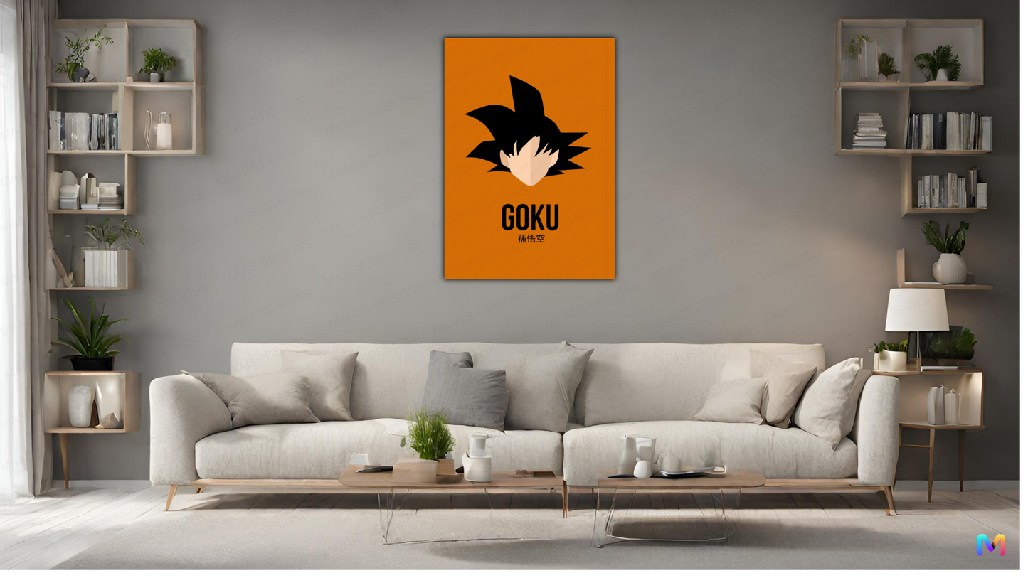 Maags Designs: Goku - Minimalist - Dragonball Z (Premium Acrylic Wall Poster)