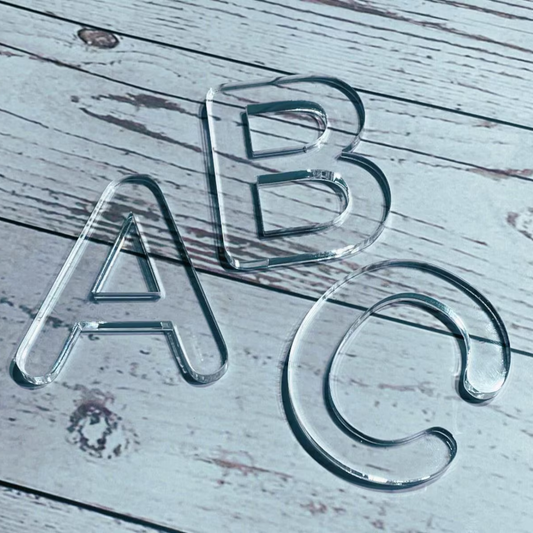 Custom Acrylic Letters in Clear, Transparent Acrylic Letters