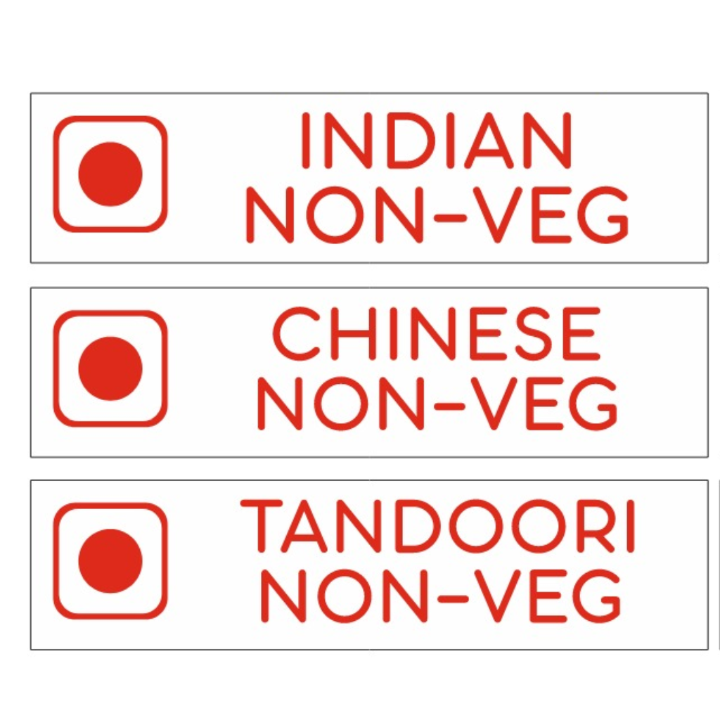 Cooking Area Signs, Designated Area Signs: Veg Non-Veg