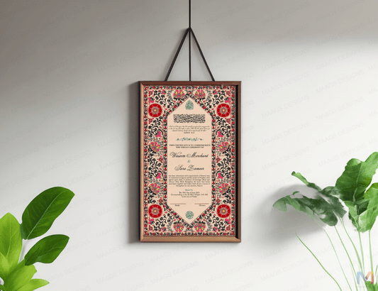 Celebrating Love and Tradition: Nikahnama Wall Art