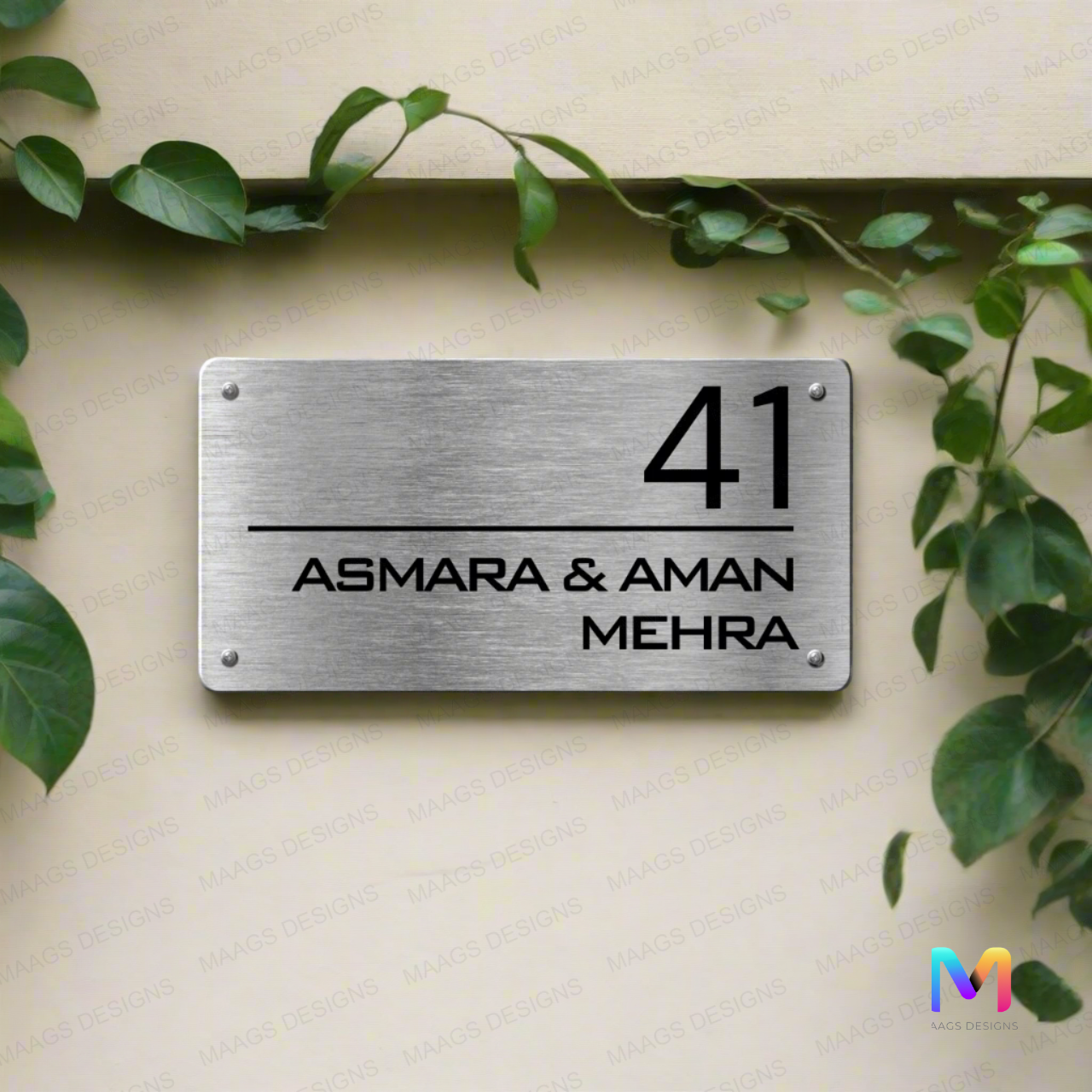 Stainless Steel Name Plate for Home