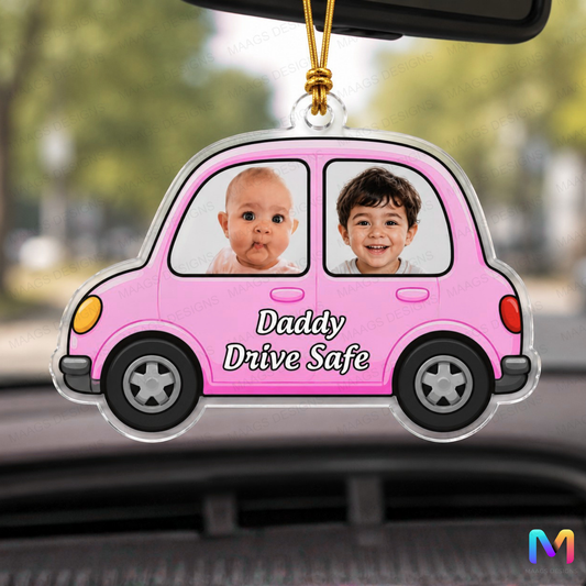 Personalized Acrylic Photo Car Hanging Baby Safe II