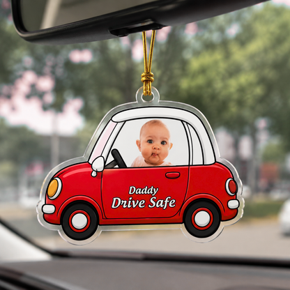 Personalized Acrylic Photo Car Hanging Baby Safe | Gifts for Him & Her