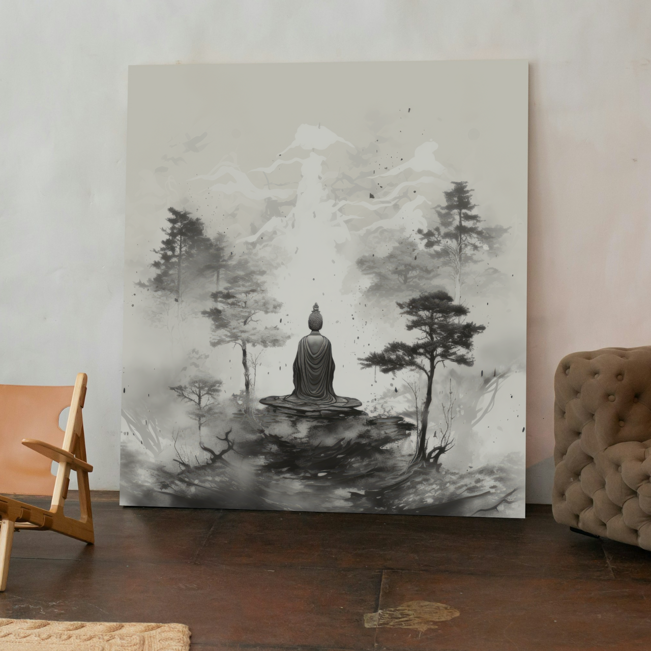 Serenity Buddha Wall Art (Canvas Wall Art) (Without Frame)
