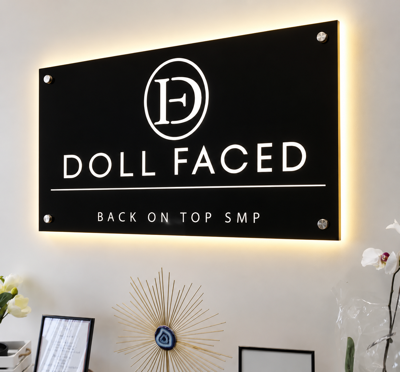 Raised Letter LED Name Plate for Office (Acrylic)