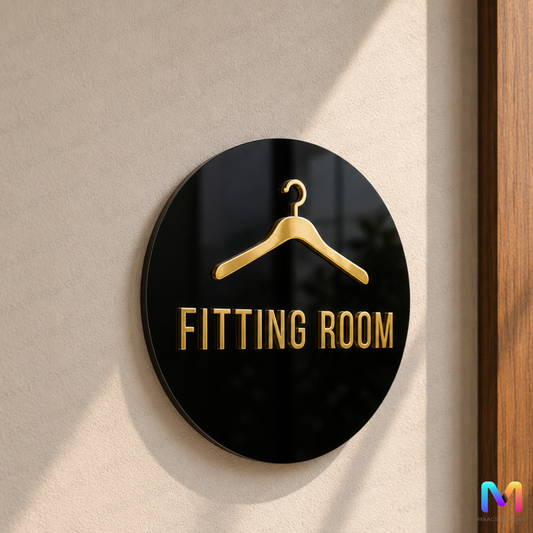 Classic Fitting Room Sign in Acrylic, Changing Room