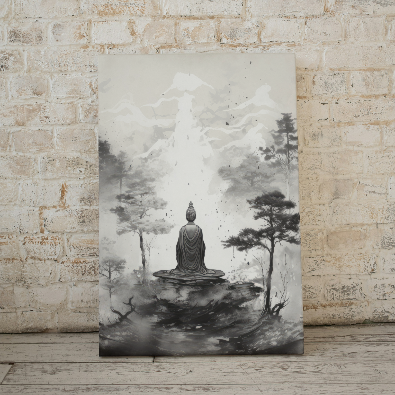 Serenity Buddha Wall Art (Canvas Wall Art) (Without Frame)
