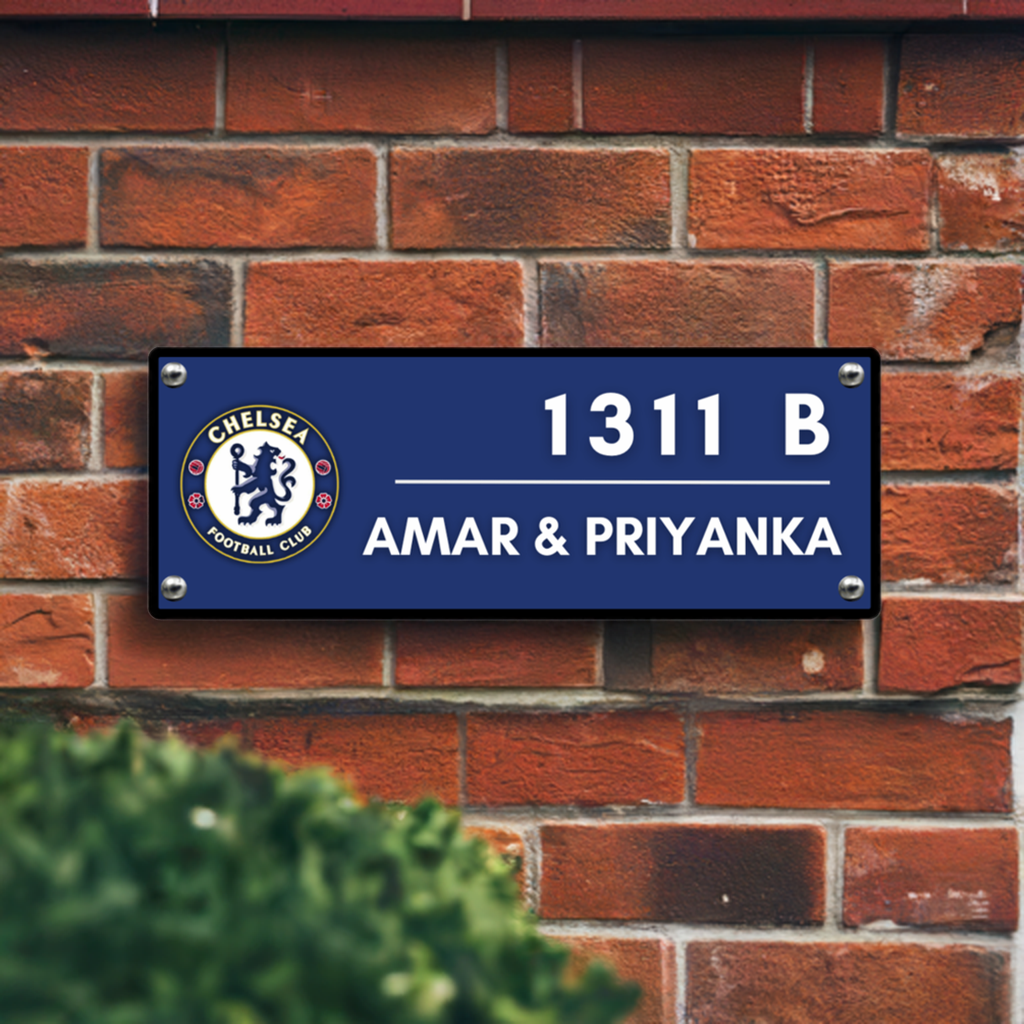 Sports Collection - Chelsea Name Plate | Premium Custom Name Plate for Home